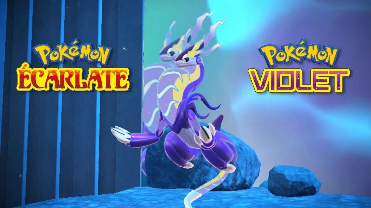 Pokemon Violet - shows Miraidon the dragon type character